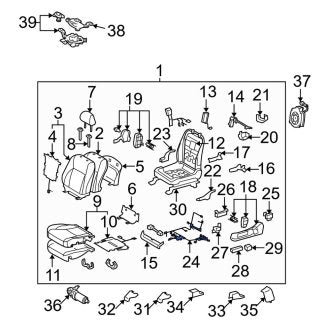 New OEM Front Left Power Seat Wiring Harness Fits, 2007-2009 Lexus ES - Part # 8219233310