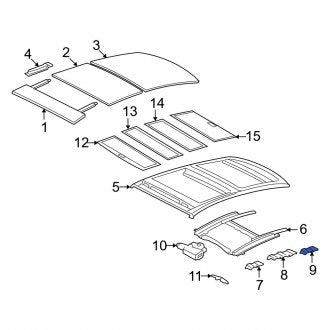 New OEM Rear Right Sunroof Guide Rail Bracket Fits, 2007-2012 Lexus ES - Part # 6324533060