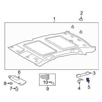 New OEM Coat Hook Fits, 2007-2008 Lexus ES - Part # 7463233010B0