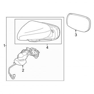 New OEM Front Left Door Mirror Fits, 2008-2009 Lexus ES - Part # 8790633140D1