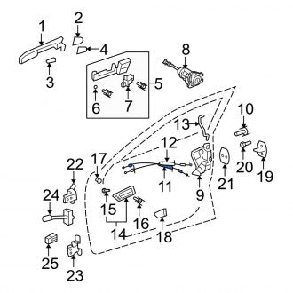 New OEM Front Door Latch Cable Fits, 2007-2012 Lexus ES - Part # 6975033060