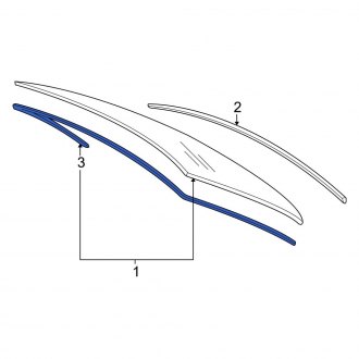 New OEM Rear Back Glass Reveal Molding Fits, 2007-2012 Lexus ES - Part # 7557333030