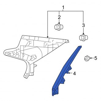 New OEM Front Right Door Opening Trim Fits, 2010-2012 Lexus ES - Part # 6231533020A1