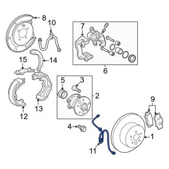 New OEM Rear Left ABS Wheel Speed Sensor Wiring Harness Fits, 2010-2012 Lexus ES - Part # 8951606100