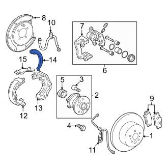 New OEM Rear Right Parking Brake Lever Fits, 1992-2004, 2007-2009 Lexus ES - Part # 4761120030