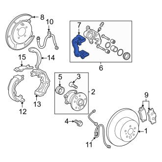 New OEM Rear Right Disc Brake Caliper Bracket Fits, 2007 Lexus ES - Part # 4782133210