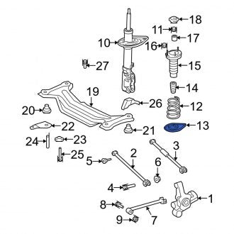 New OEM Rear Left Coil Spring Insulator Fits, 2007-2012 Lexus ES - Part # 4825833020