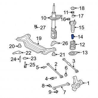 New OEM Rear Suspension Strut Bumper Fits, 2007-2012 Lexus ES - Part # 4834132054