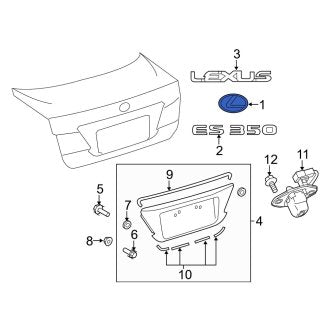 New OEM Rear Deck Lid Emblem Fits, 2007-2012 Lexus ES - Part # 9097502212