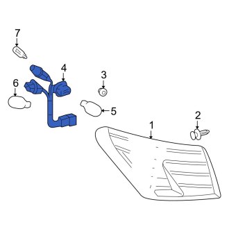 New OEM Rear Tail Light Wiring Harness Fits, 2007-2012 Lexus ES - Part # 8155533500