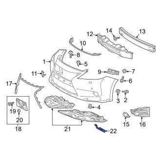 New OEM Front Left Valance Panel Fits, 2013-2018 Lexus ES - Part # 5385233050