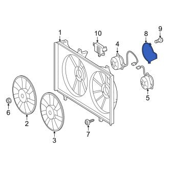 New OEM Engine Cooling Fan Shroud Insulator Fits, 2013-2018 Lexus ES - Part # 1636636100