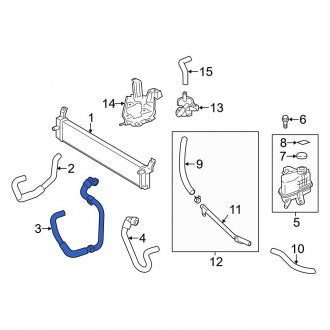 New OEM Left Drive Motor Inverter Radiator Hose Fits, 2013-2018 Lexus ES - Part # G90D006010