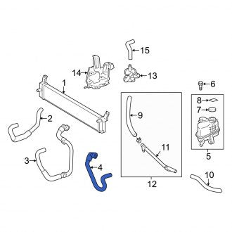 New OEM Drive Motor Inverter Radiator Hose Fits, 2013-2018 Lexus ES - Part # G90A006010