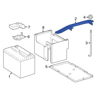 New OEM Battery Hold Down Fits, 2013-2018 Lexus ES - Part # 7440433120