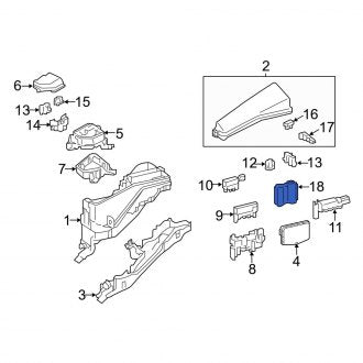 New OEM Front Left Accessory Power Relay Fits, 2013-2023 Lexus ES - Part # 9008087024