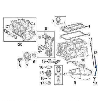 New OEM Engine Oil Dipstick Tube Fits, 2014-2018 Lexus ES - Part # 1145236050