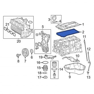 New OEM Engine Valve Cover Gasket Fits, 2013-2018 Lexus ES - Part # 1121336020