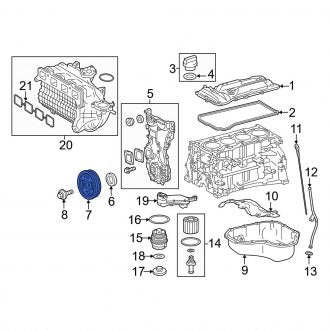 New OEM Engine Crankshaft Pulley Fits, 2013-2018 Lexus ES - Part # 134700V020
