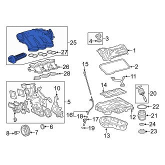 New OEM Upper Engine Intake Manifold Fits, 2013-2018 Lexus ES - Part # 1719031200