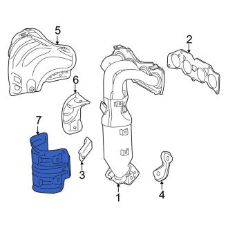 New OEM Catalytic Converter Heat Shield Fits, 2013-2018 Lexus ES - Part # 2558636020