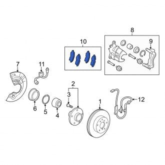 New OEM Front Disc Brake Pad Set Fits, 2016-2018 Lexus ES - Part # 446507010