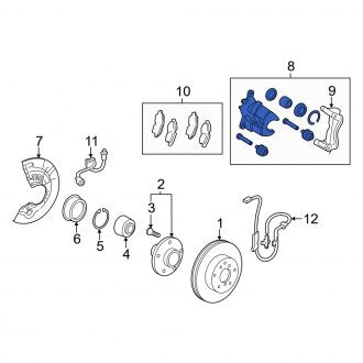 New OEM Front Left Disc Brake Caliper Fits, 2016-2018 Lexus ES - Part # 4775007071