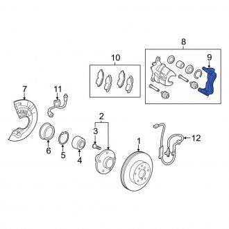 New OEM Front Left Disc Brake Caliper Bracket Fits, 2016-2018 Lexus ES - Part # 4772207071