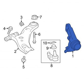 New OEM Front Left Steering Knuckle Fits, 2017-2018 Lexus ES - Part # 4321206240