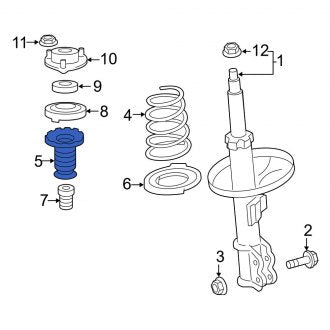 New OEM Front Upper Coil Spring Insulator Fits, 2013-2015 Lexus ES - Part # 4815733072