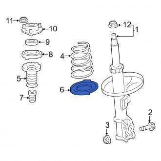 New OEM Front Right Lower Coil Spring Insulator Fits, 2013-2015 Lexus ES - Part # 4815833060