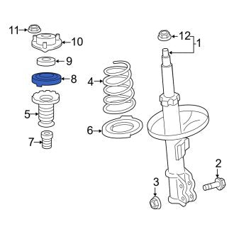 New OEM Front Upper Coil Spring Insulator Fits, 2013-2018 Lexus ES - Part # 4847141012