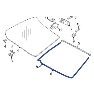 New OEM Lower Windshield Seal Fits, 2013-2018 Lexus ES - Part # 5611706170