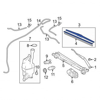 New OEM Right Windshield Wiper Blade Fits, 2013-2018 Lexus ES - Part # 8521206180