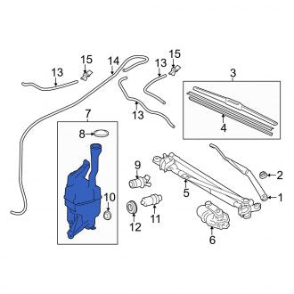 New OEM Washer Fluid Reservoir Fits, 2015-2018 Lexus ES - Part # 8531506220