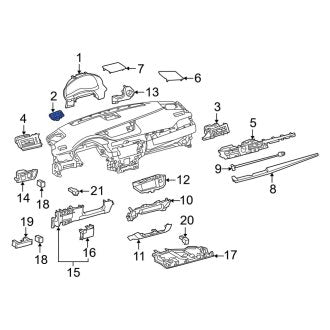 New OEM Left Lower Dashboard Air Vent Fits, 2016-2018 Lexus ES - Part # 5565033341C0