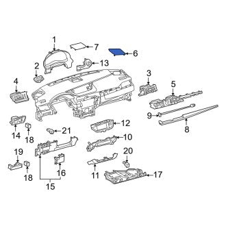 New OEM Left Outer Speaker Cover Fits, 2016-2018 Lexus ES - Part # 5540833060