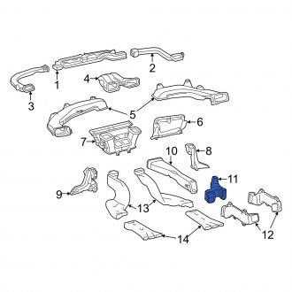 New OEM HVAC Duct Adapter Fits, 2016-2018 Lexus ES - Part # 5886206160