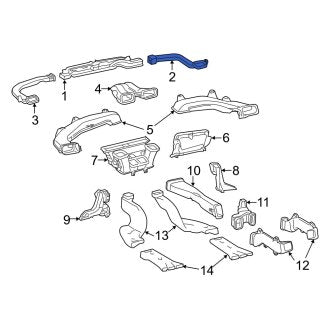 New OEM Right Upper Instrument Panel Air Duct Fits, 2013-2018 Lexus ES - Part # 5597233130