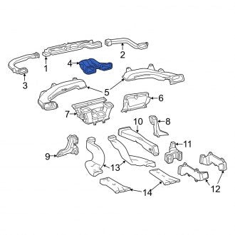 New OEM Center Instrument Panel Air Duct Fits, 2016-2018 Lexus ES - Part # 5584406180