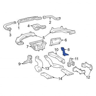 New OEM Right Lower Instrument Panel Air Duct Fits, 2016-2018 Lexus ES - Part # 8720106440