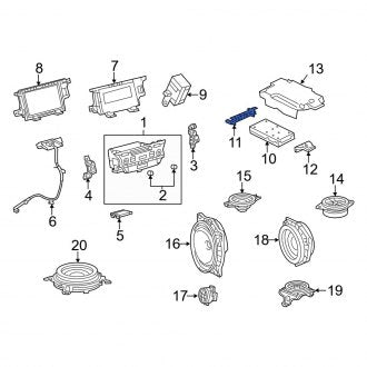 New OEM Front Radio Amplifier Bracket Fits, 2013-2018 Lexus ES - Part # 8628533140