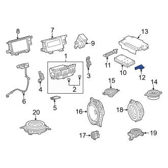 New OEM Rear Radio Amplifier Bracket Fits, 2013-2018 Lexus ES - Part # 8628633140