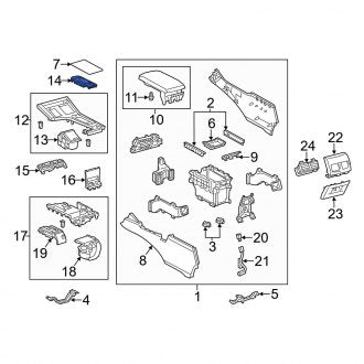 New OEM Console Trim Panel Fits, 2013-2018 Lexus ES - Part # 5561833060