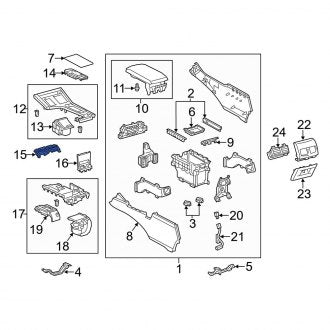 New OEM Console Trim Panel Fits, 2015 Lexus ES - Part # 8162033050C2