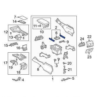 New OEM Left Upper Console Bracket Fits, 2013-2018 Lexus ES - Part # 5892133140