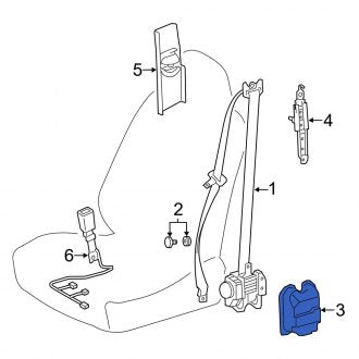 New OEM Front Right Lower Seat Belt Retractor Cover Fits, 2013-2018 Lexus ES - Part # 7322333060