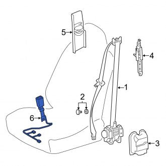 New OEM Rear Seat Belt Receptacle Fits, 2018 Lexus ES - Part # 7347033130C1