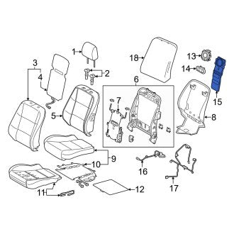 New OEM Front Right Upper Climate Controlled Seat Duct Fits, 2013-2018 Lexus ES - Part # 8586933020