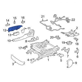 New OEM Front Right Seat Switch Panel Fits, 2013-2015 Lexus ES - Part # 7189333010A0